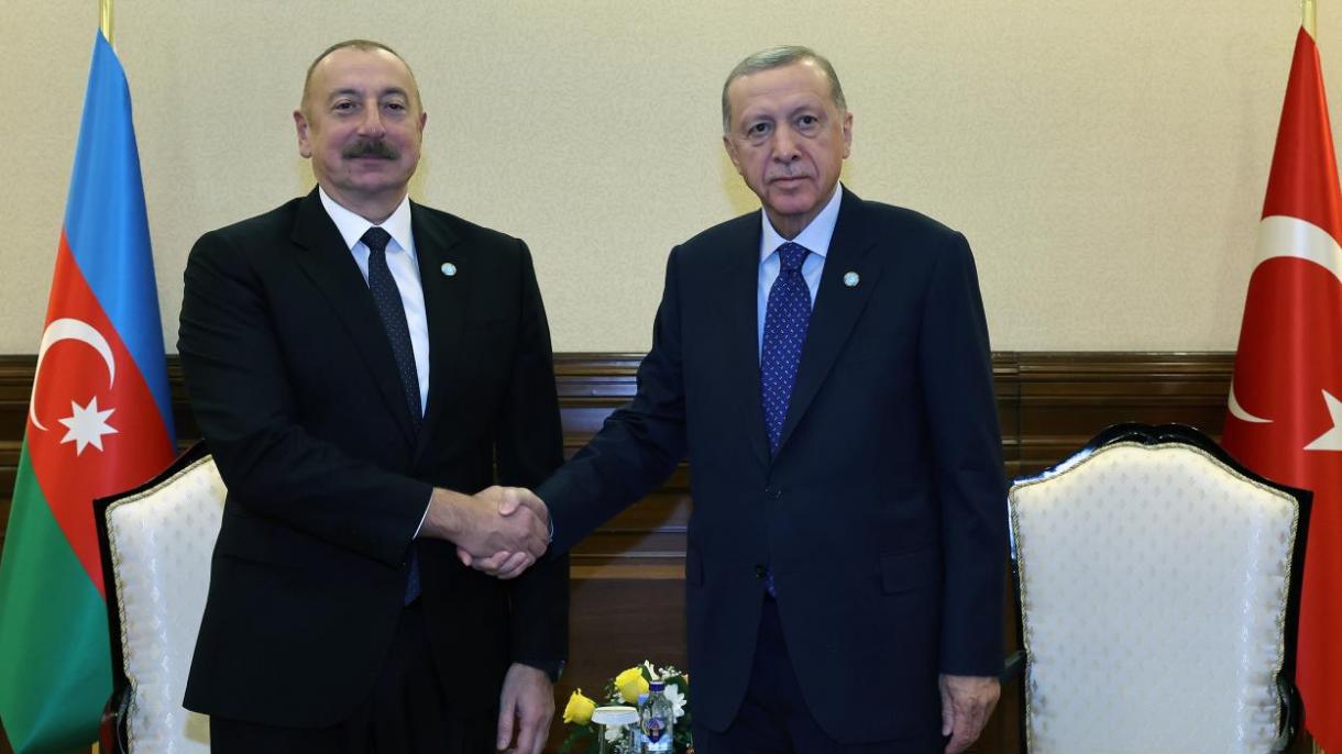 埃尔多安总统在阿斯塔纳会见阿塞拜疆总统阿利耶夫