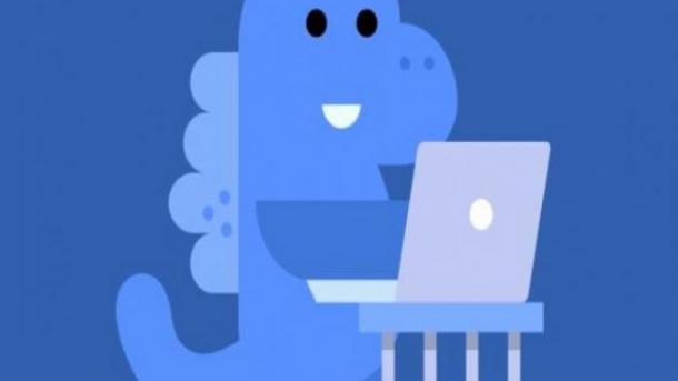 El dinosaurio azul, su nuevo asistente en Facebook