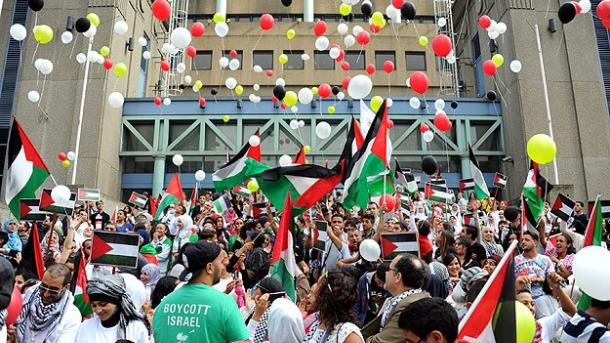 برسلز میں فلسطین کے لئے وائٹ مارچ