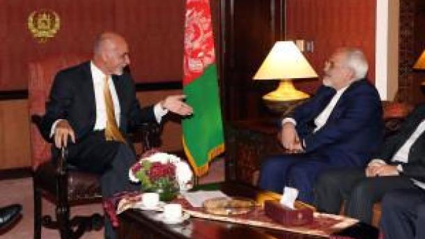 دیدار رییس جمهور افغانستان با وزیر خارجه ایران