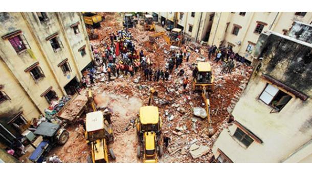印度再发楼房坍塌事件