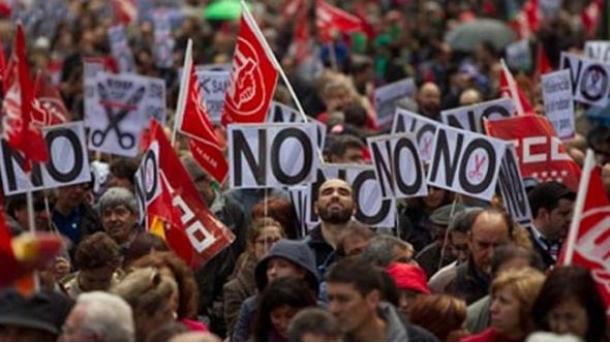Manifestación en Madrid contra el "austericidio" de la Troika