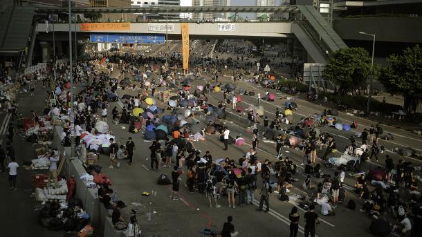 香港占中活动使社会生活面临瘫痪状态
