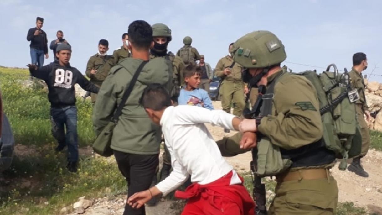 اسرائیل 5 تن از اطفال و کودکان فلسطینی را بازداشت کرد