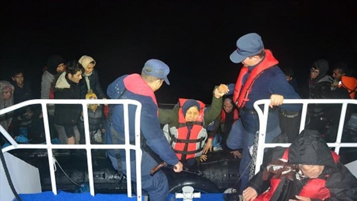 Yunanıstan tərəfdən Türkiyə sularına itələnən nizamsız immiqrantlar xilas edildi