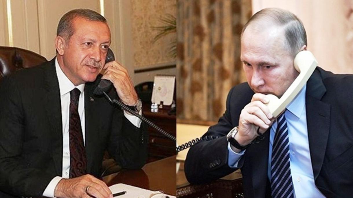 اردوغان، پوتین ایله تلفوندا گؤروشوب
