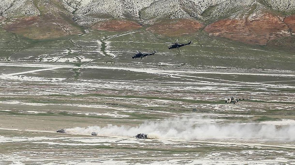 رزمایش نظامی مشترک ترکیه و جمهوری آذربایجان در قارص