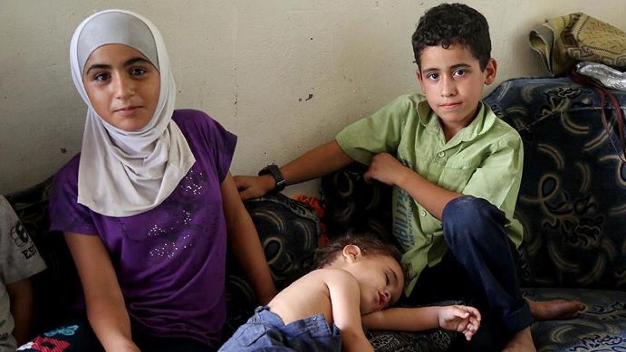 Gli orfani a Ghouta orientale in attesa di aiuti urgenti