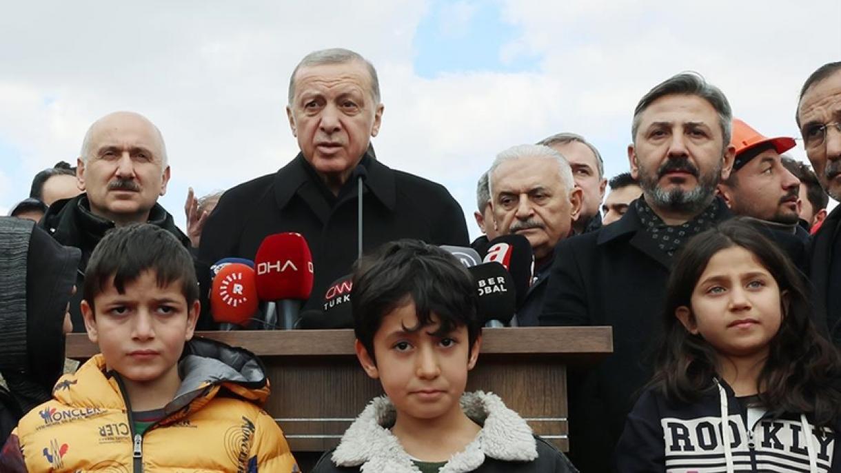 Erdogan Ýer Titremesinden Zeper Ýeten Sebitlere Saparyny Dowam Etdirýär
