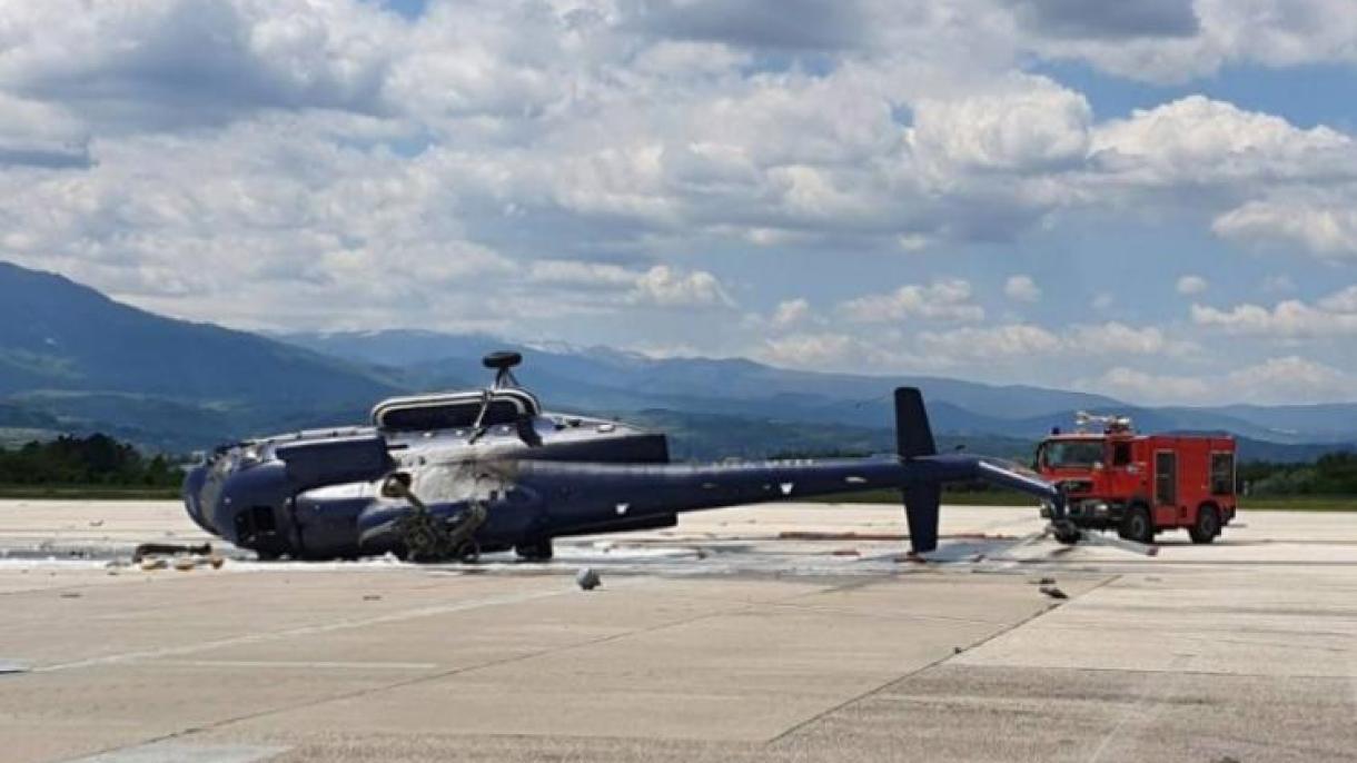 Policijski helikopter pao i prevrnuo se na aerodromu