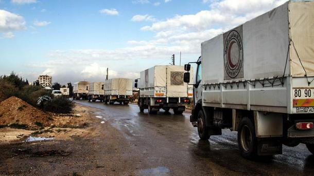 人道主义救援车队遭叙利亚政府军拦截