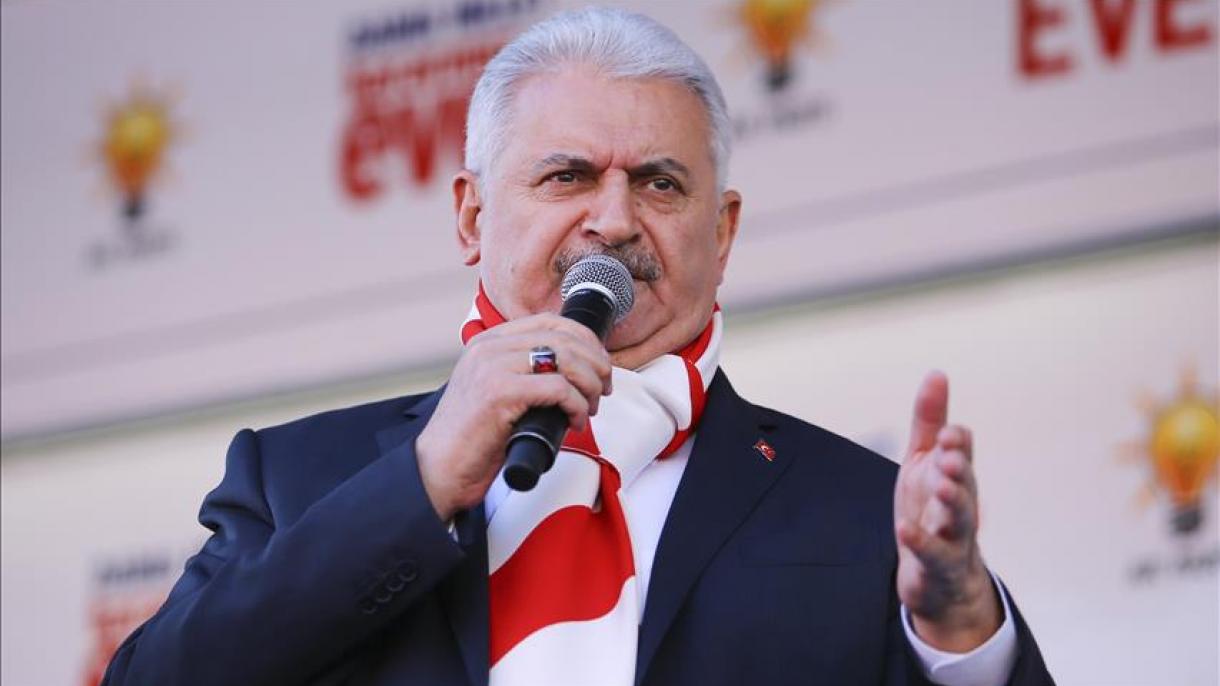 Yıldırım pede apoio ao povo para o referendo de 16 de abril
