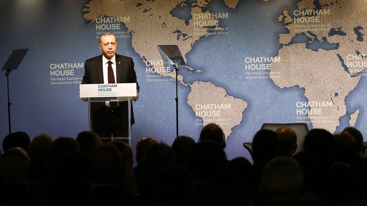 سخنرانی اردوغان در نهاد تولید اندیشه چاتم هاوس در لندن