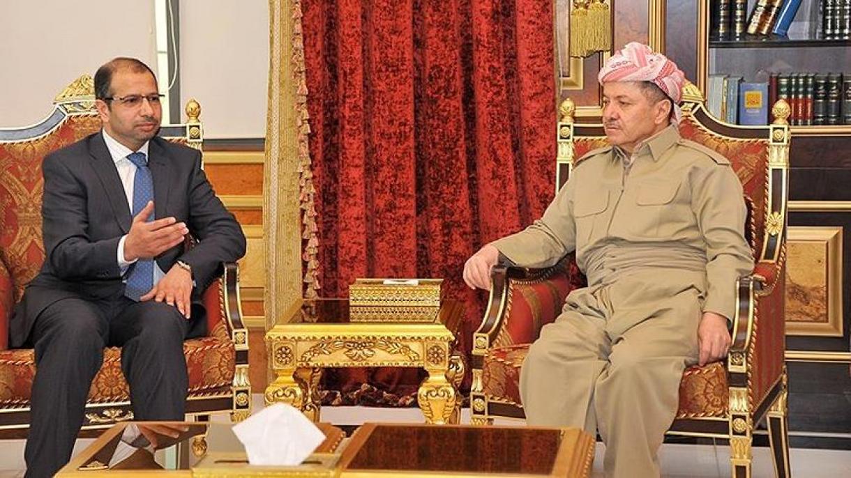 دیدار مسعود بارزانی و رئیس مجلس عراق