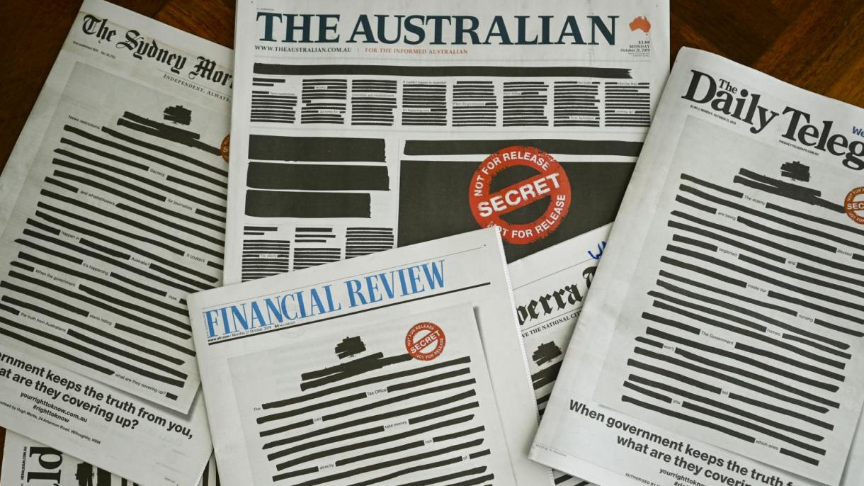 آسٹریلیا کے تمام اخبارات آج احتجاجاً سیاہ کر دیئے گئے