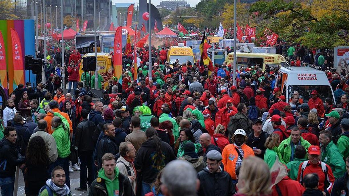 Διαμαρτυρίες κατά πολιτικών της κυβέρνησης στο Βέλγιο