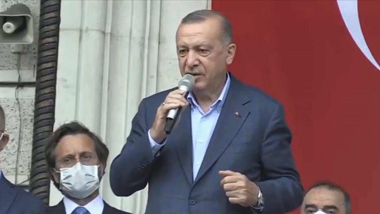 Prezident Erdo‘g‘an tabiiy ofat yuz bergan mintaqaga bordi