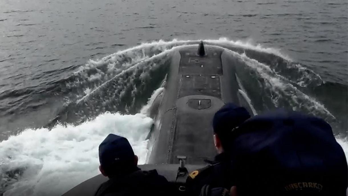 انتشار تصاویر رزمایش زیردریایی‌های نیروی دریایی ترکیه توسط وزارت دفاع
