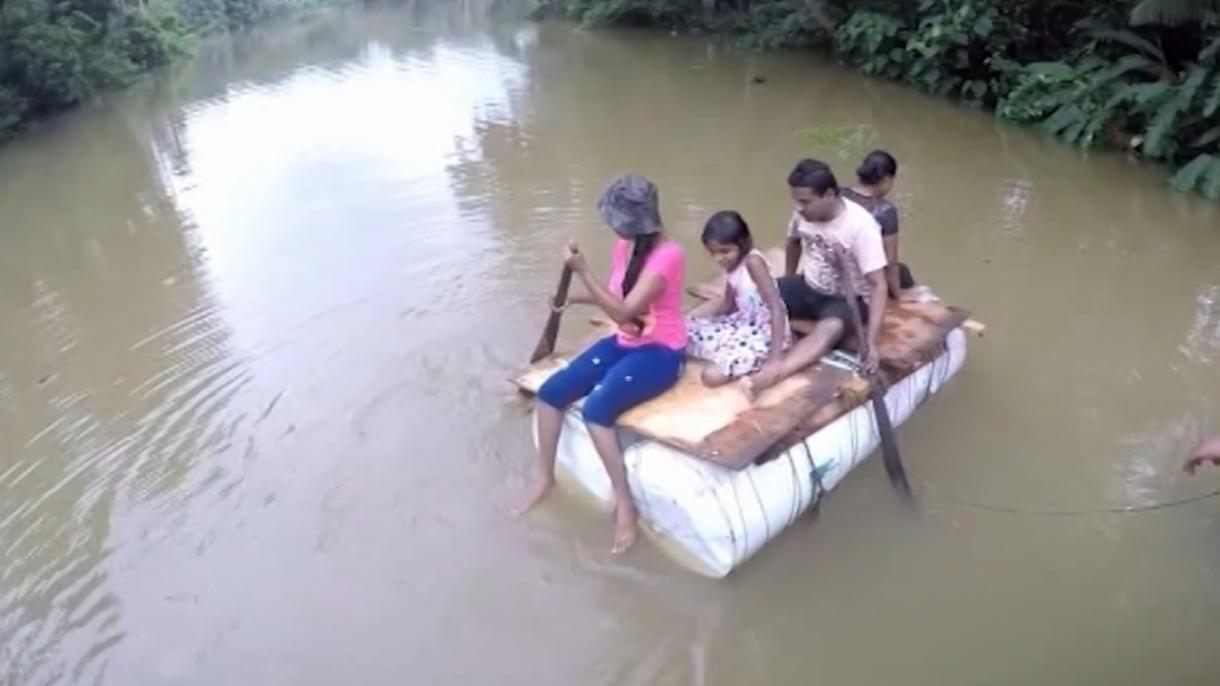 سیل و طوفان در سری لانکا قربانی می گیرد