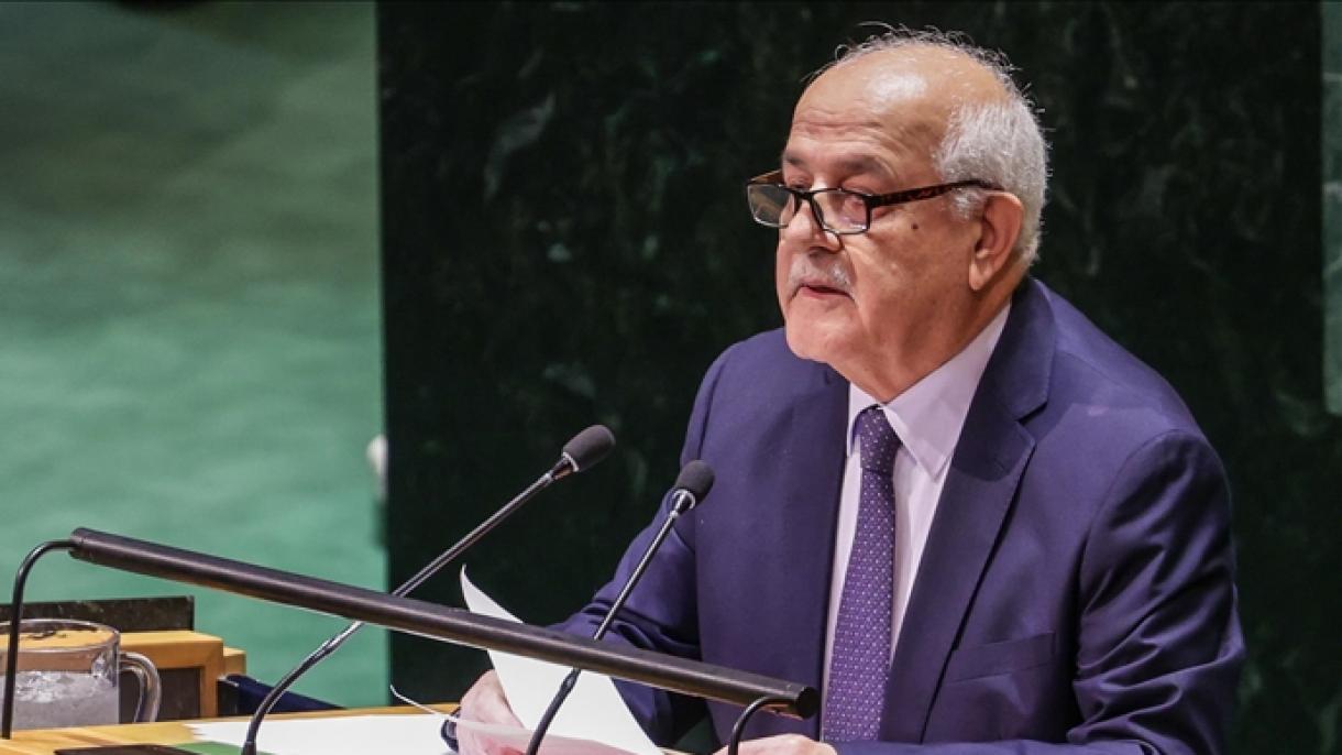 اسرائیلی حملوں اور ان کے نتائج پر بات کرنے کے بجائے جنگ بندی کے لیے فوری اقدام کریں، فلسطینی مندوب