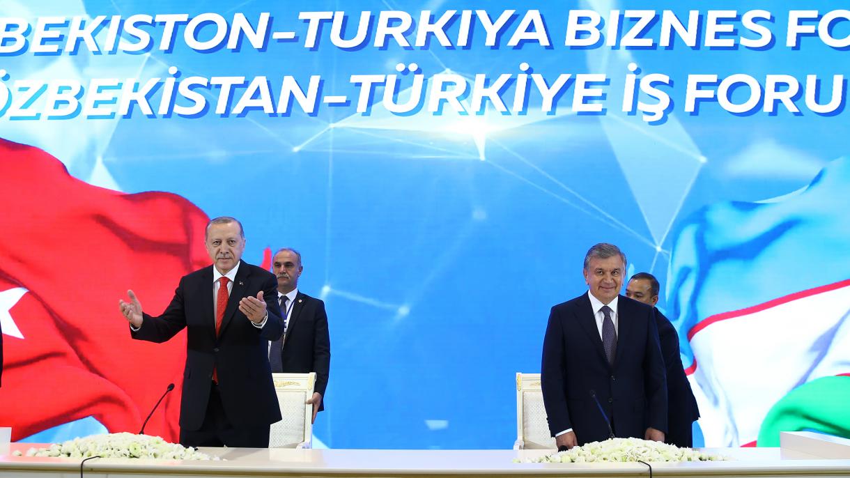 Erdogan e Mirziyoev se pronunciam no Fórum Trabalhista da Turquia-Uzbequistão