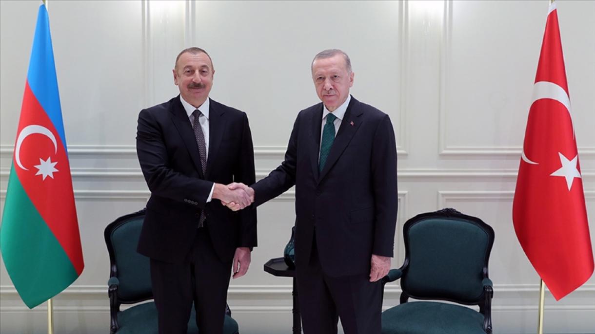 صدر رجب طیب ایردوان نے کی  آذربائیجان کے صدر الہام علی ایف سے   ملاقات