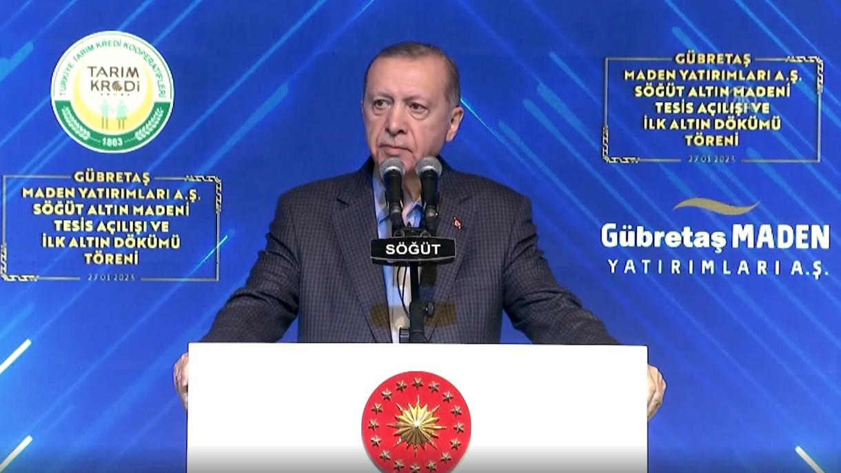 Prezident Ərdoğan qızıl mədəninin açılış mərasimində iştirak edib