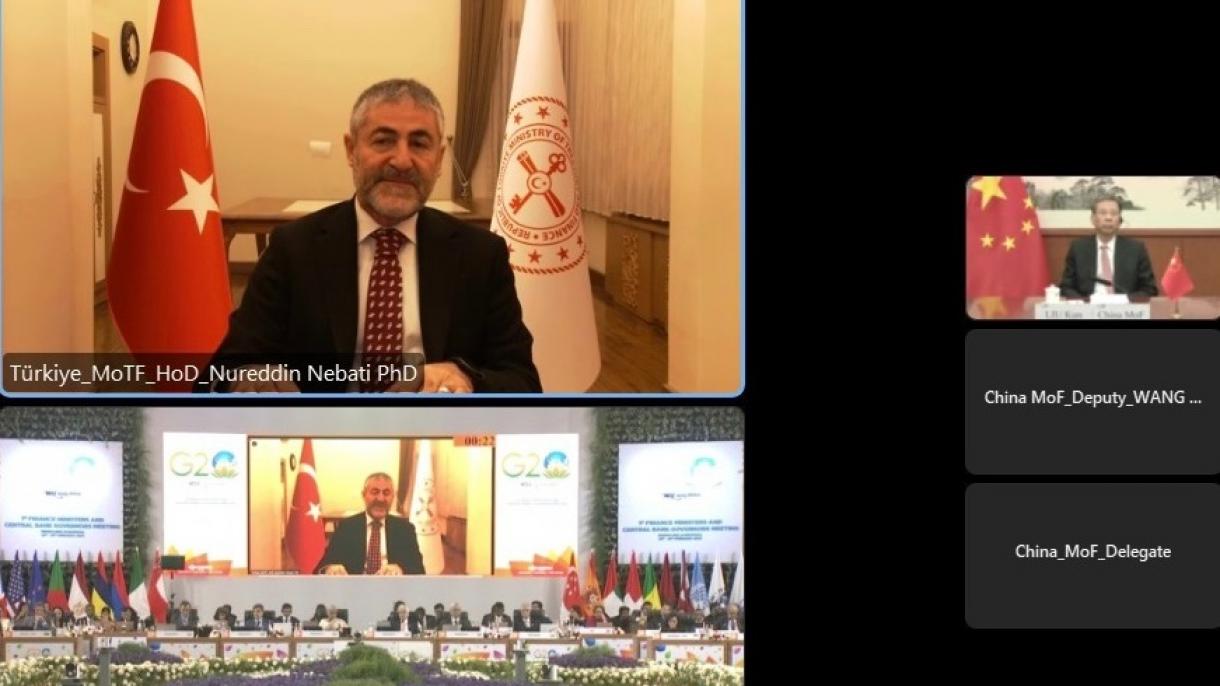 Министърът на финансите Нуреддин Небати присъства онлайн на срещата на Г-20