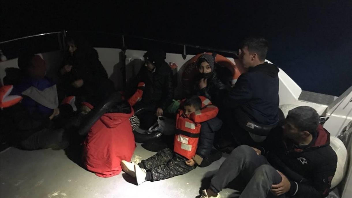 نجات 27 مهاجر نامنظم از خطر غرق شدن توسط نیروهای گارد ساحلی ترکیه