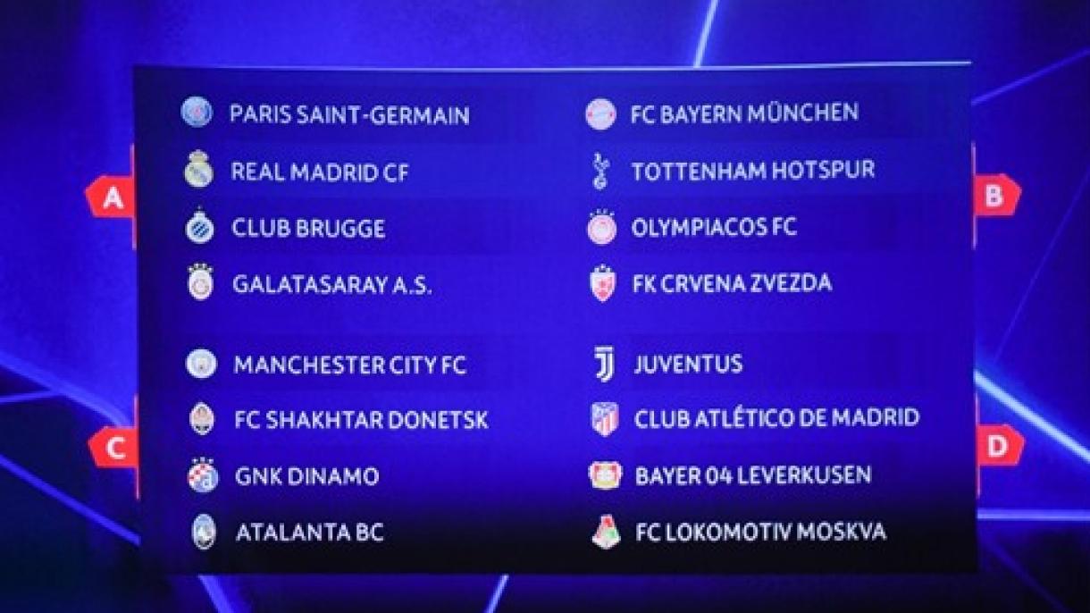 O Galatasaray jogará com as equipes da França, Espanha e Bélgica na Liga da UEFA