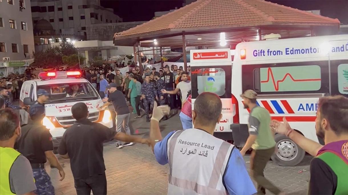 Gazze İsrail Hastane Saldırısı AA.jpg