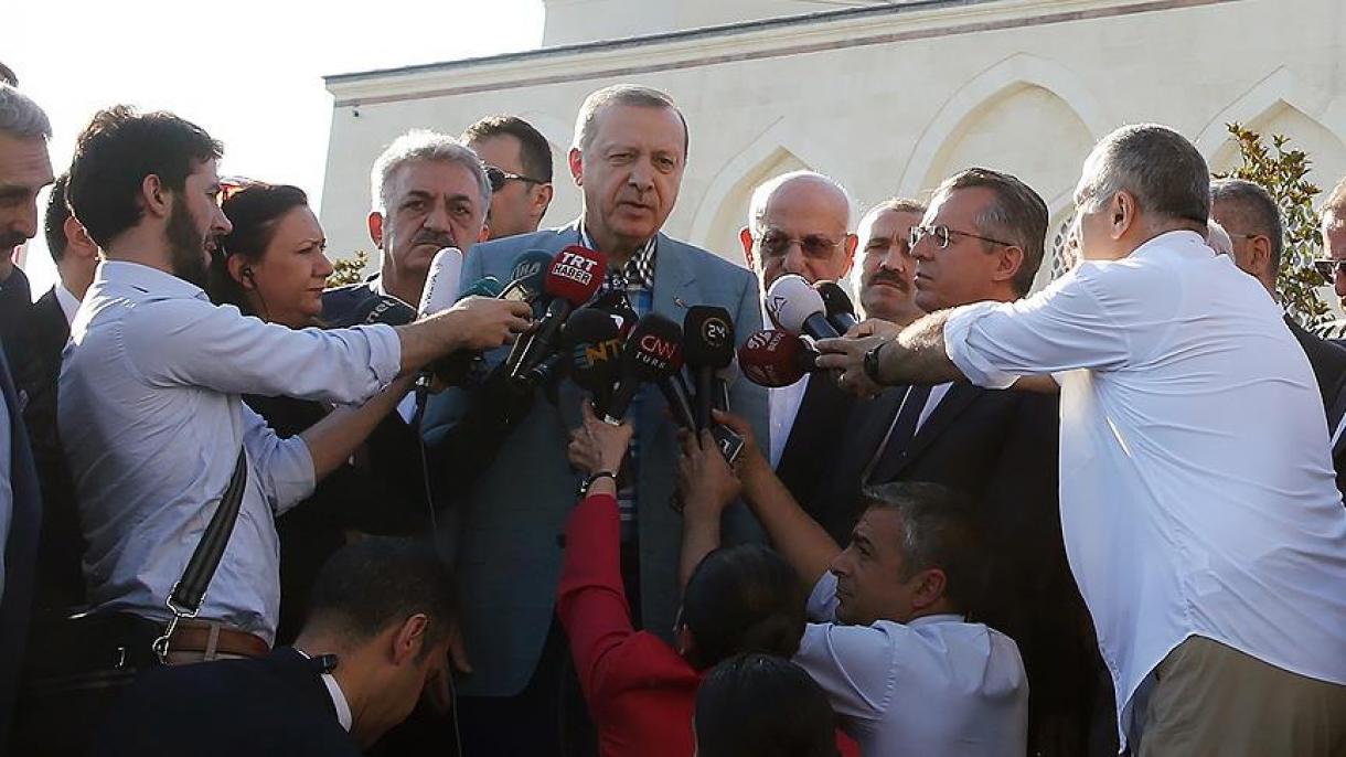 Prezident Rajap Tayyip Erdog’an hayit namozini Istanbulda o’qidi