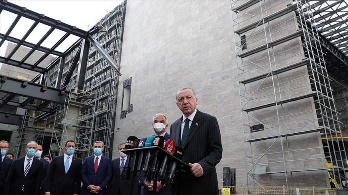 اردوغان: امور ساخت مسجد تقسیم ظرف ماه مبارک رمضان به پایان خواهد رسید