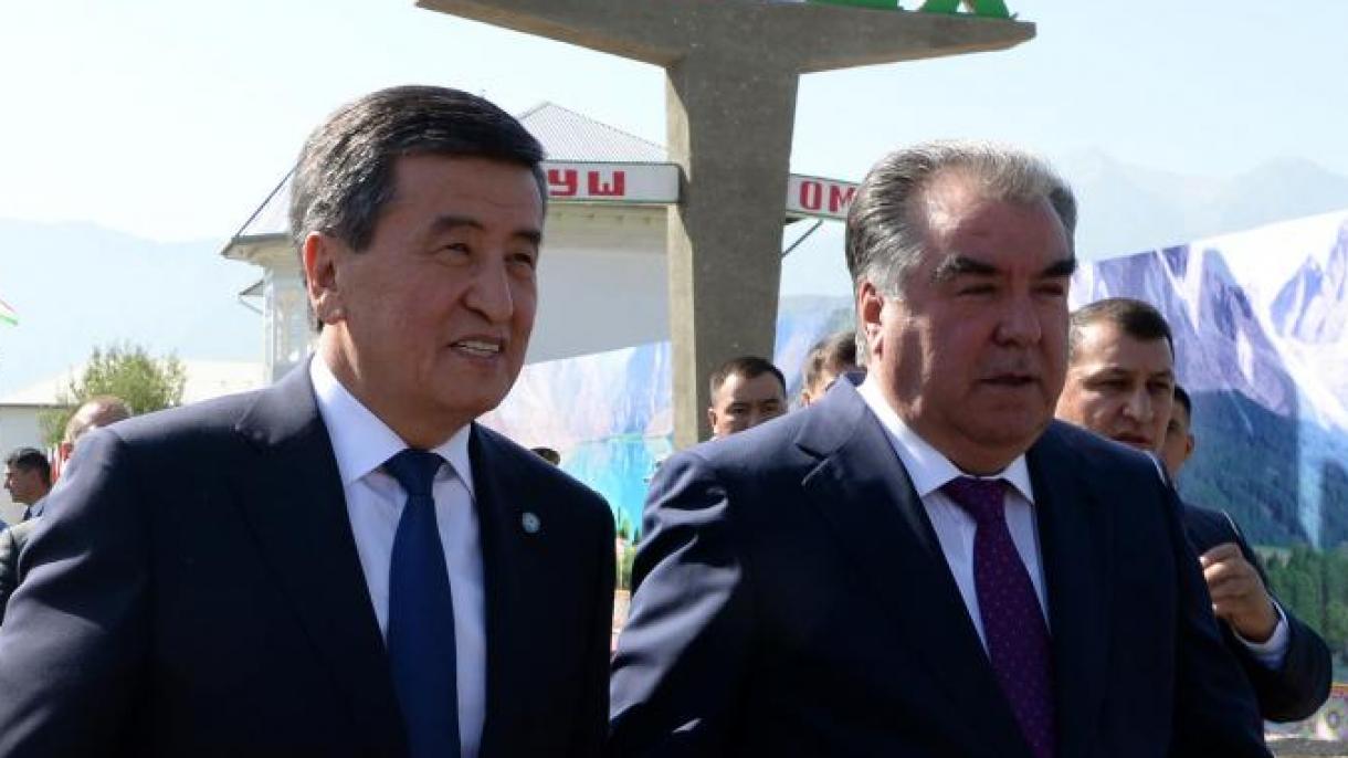 دیدار روسای جمهوری قرقیزستان و تاجیکستان در منطقه مرزی
