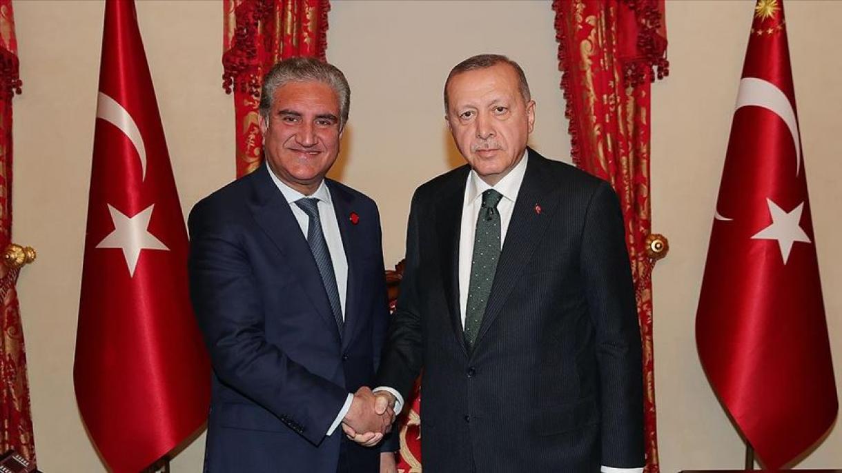 رئیس جمهور ترکیه وزیر خارجه پاکستان را به حضور پذیرفت
