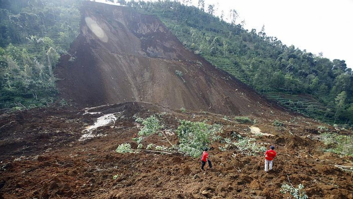 印度东北部强降雨引发山体滑坡 10人死