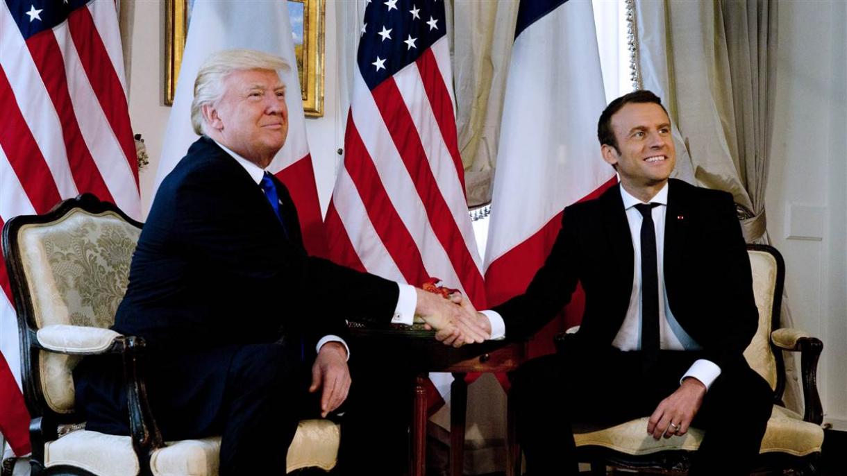Donald Trump Parisdə Emmanuel Macronla görüşdü