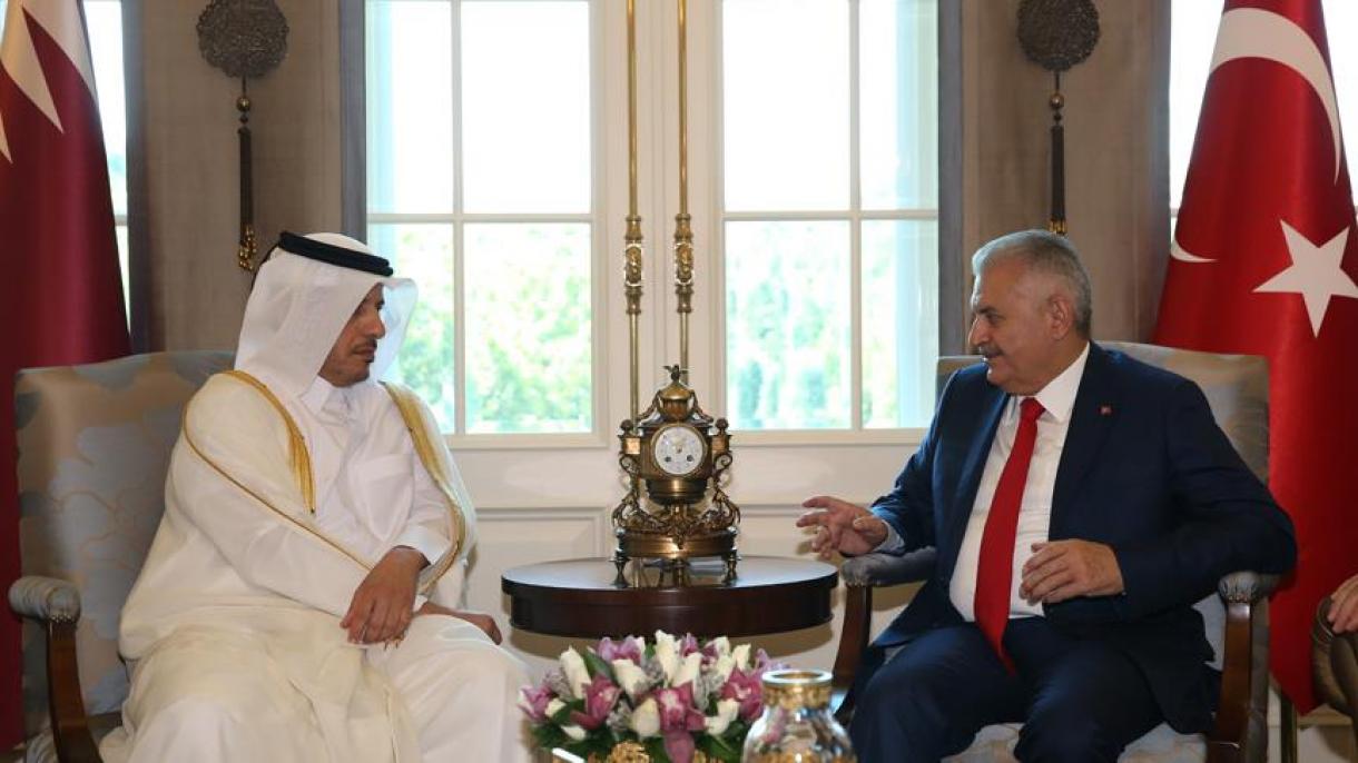 دیدار نخست وزیر قطر و ترکیه در کاخ چانکایا