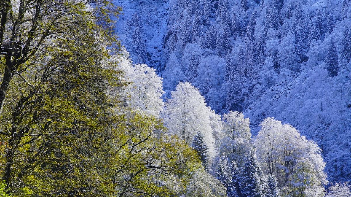 La meseta de Ayder ofrece una belleza espectacular después de la nevada