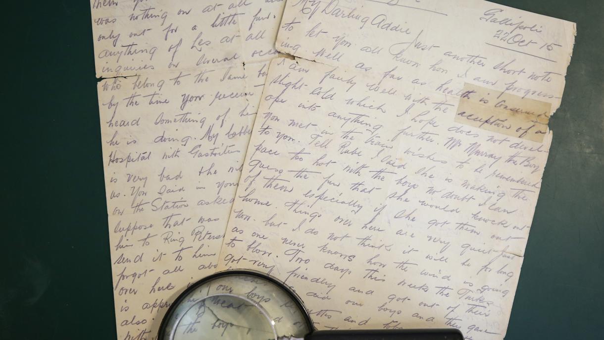 La carta centenaria de un soldado ANZAC manifiesta amistad entre soldados en medio de la guerra