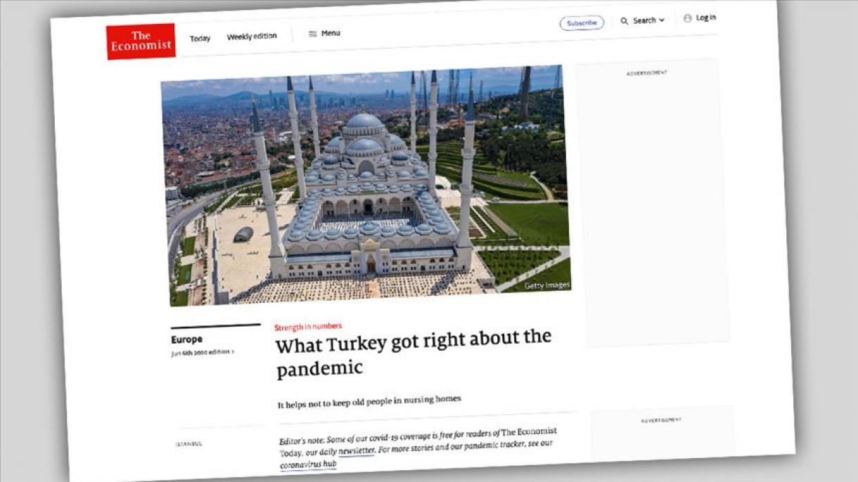 مجله اکونومیست از استراتژی ترکیه برای مقابله با کوید - 19 تمجید کرد