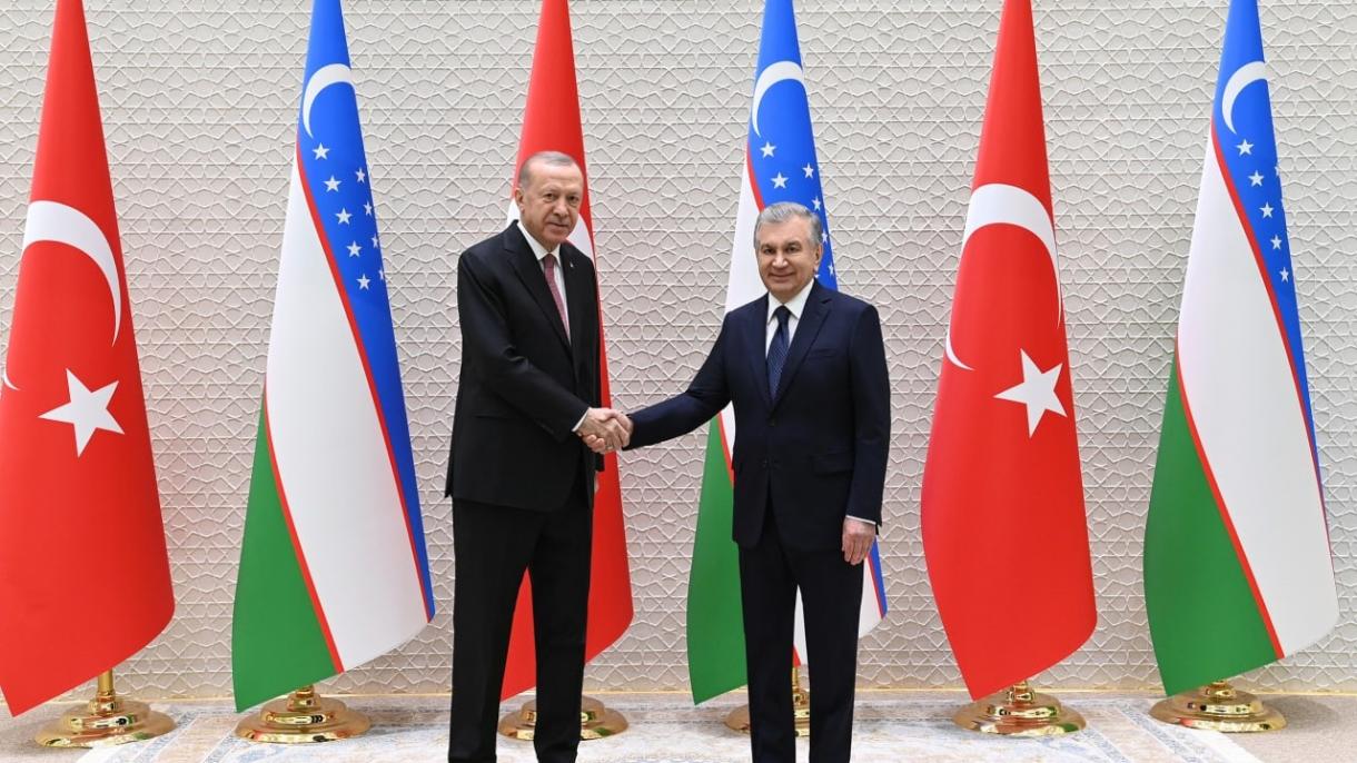 Президент Ердоған Өзбекстанда баспасөз мәслихатын өткізді