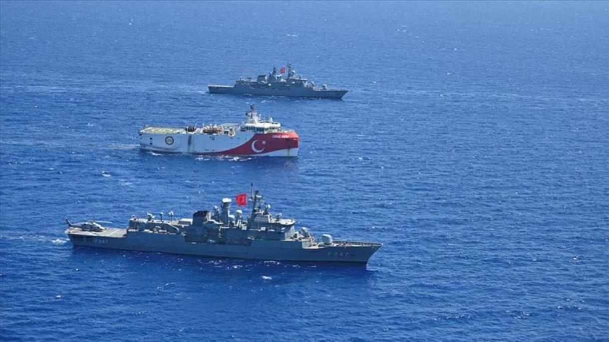 کشتی های جنگی نیروی بحری تورکیه، اوروچ رئیس را تنها نمی گذارند