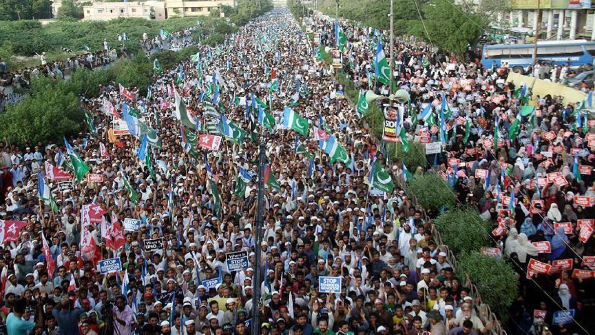 میانمار میں نسل کشی کے خلاف کراچی میں احتجاجی مظاہرہ