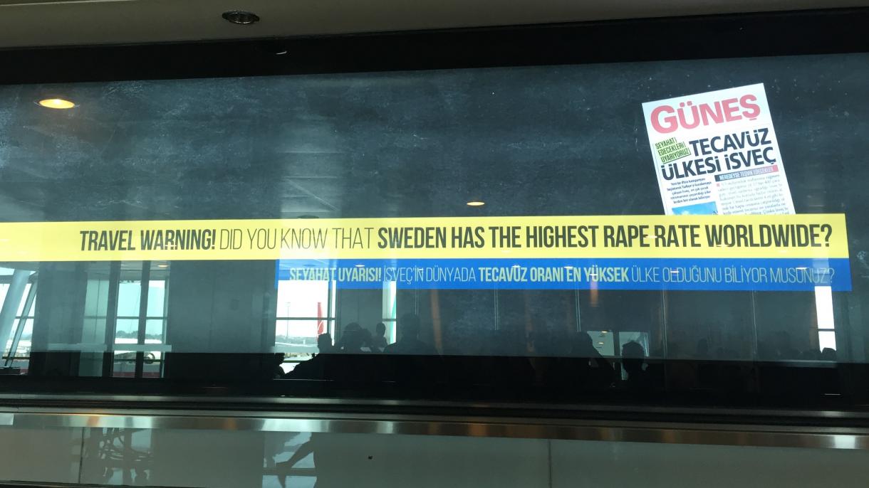 Svédországgal kapcsolatban figyelmeztetnek a plakátok