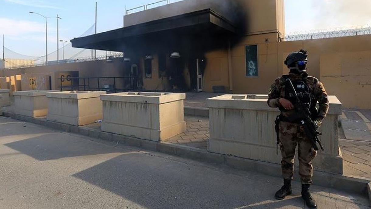 پایان تحصن در مقابل سفارت آمریکا در بغداد