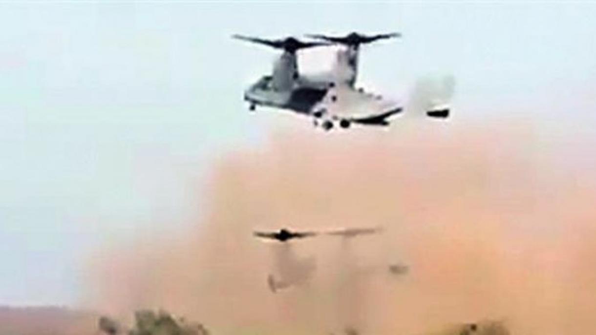 Кадри с американски хеликоптери возещи оръжие за ПЙД...