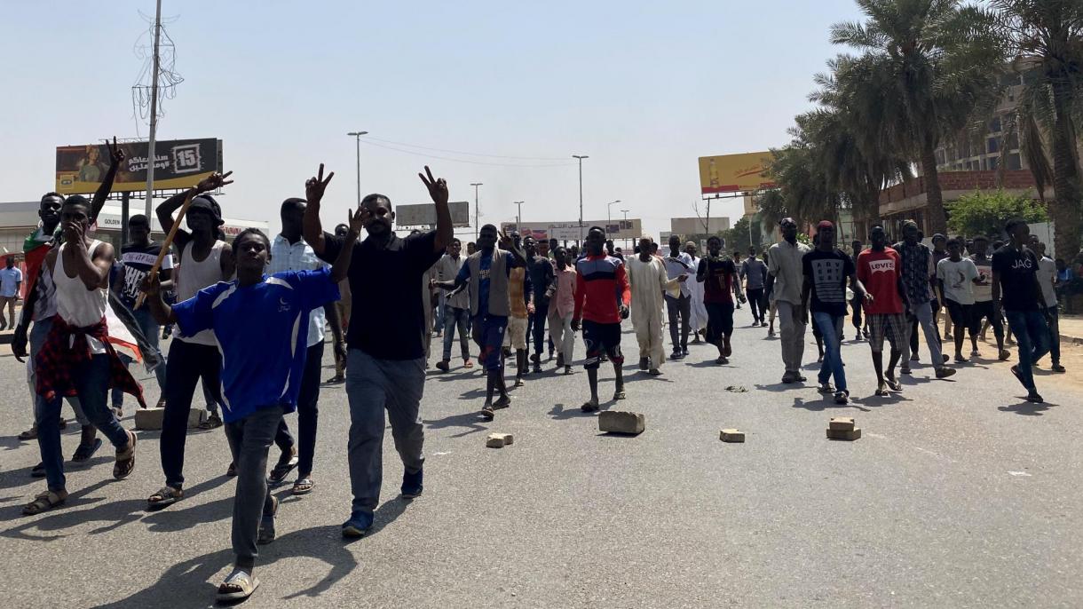 سوڈان میں فوجی بغاوت کے خلاف احتجاج