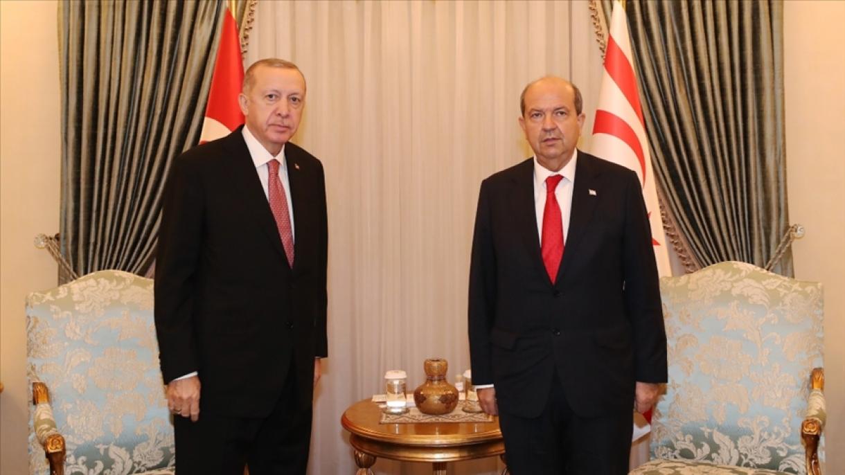 O presidente Erdogan encontra-se com o presidente turco-cipriota antes da conferência de Genebra
