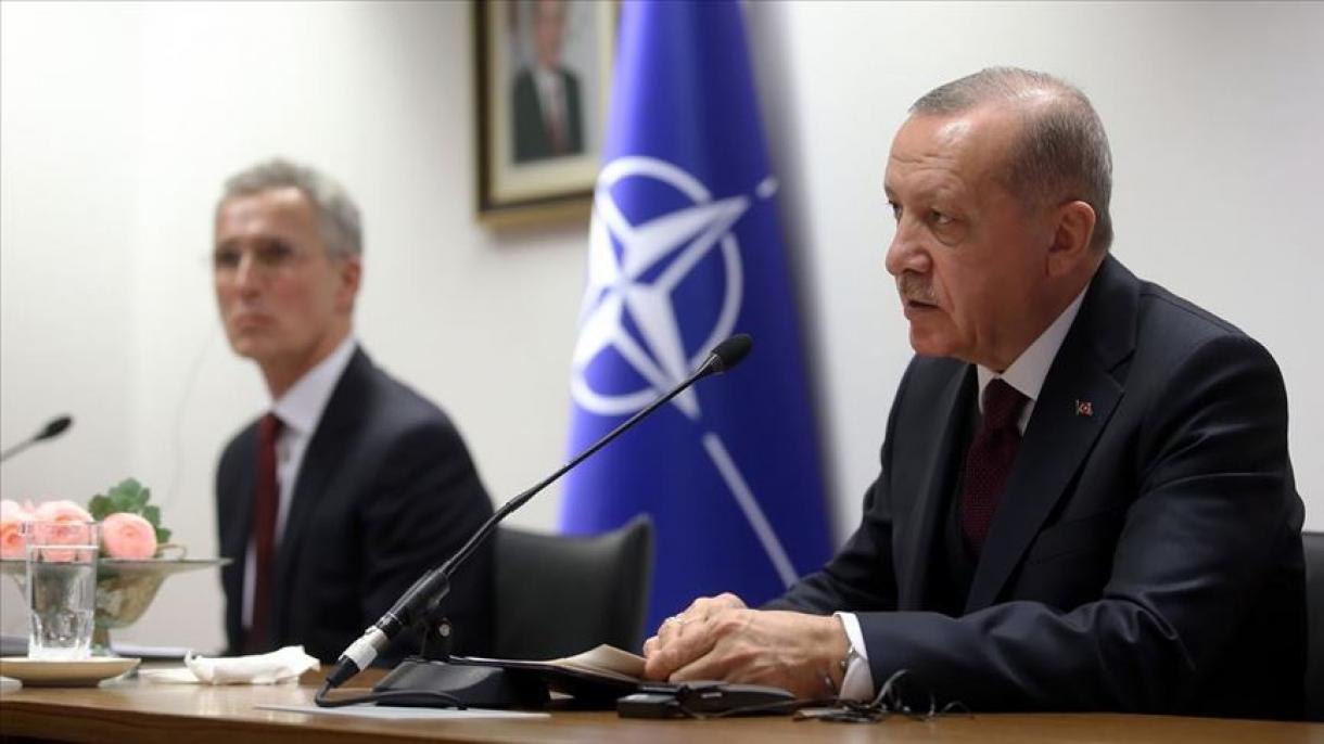 جمهور باشقانی اردوغان ناتو-نون باش کاتیبی استولتنبرگ ایله گوروشوب